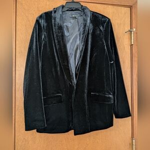 INC International Concepts Black Velvet Jacket